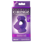 Image de Squeeze Play Silicone Couples Cock Ring in Purple  ***RUPTURE DE STOCK***