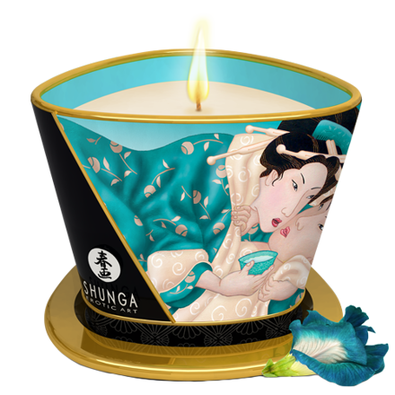 SHUNGA CHANDELLE A MASSAGE FLEURS DE ILES