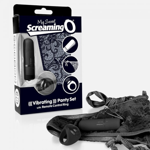 SCREAMING O - RECHARGEABLE VIBRATING PANTY SET - NOIR