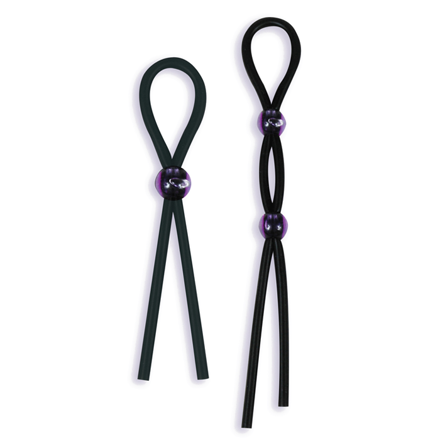 SILICONE COCK TIES NOIR