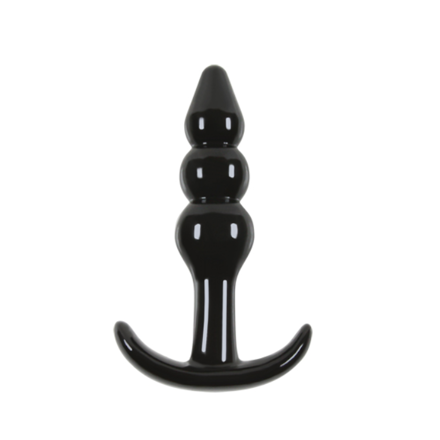 Jelly Rancher Ripple T Butt Plug in Black