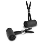 FF LTD Vibrating Silicone Nipple Lassos - Black