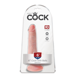 King Cock 6" Cock with Balls - Flesh