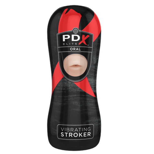 PDX ELITE Vibrating Stroker Oral