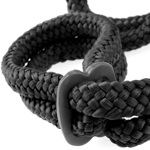 FETISH FANTASY SERIES - SILK ROPE LOVE CUFFS BLACK