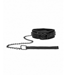 Luxury Collar with Leash - Black