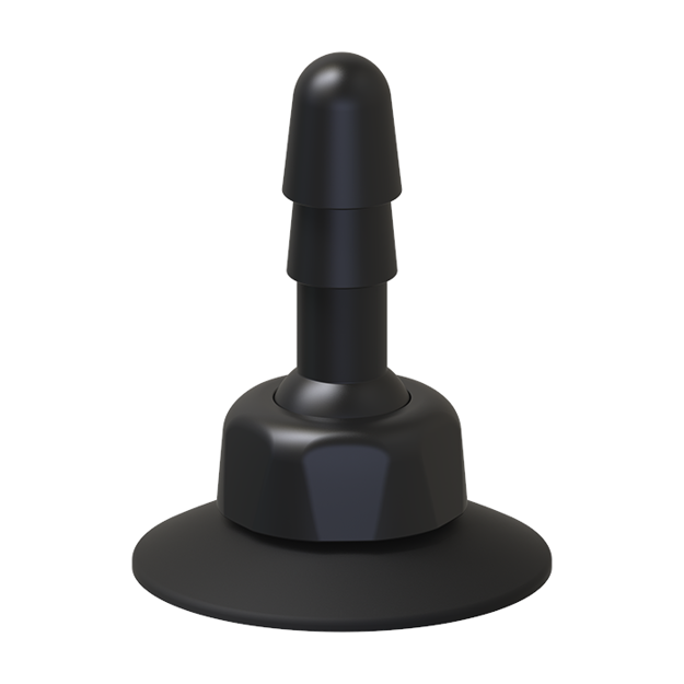 Vac-U-Lock™ Deluxe 360° Swivel Suction Cup Plug - Black