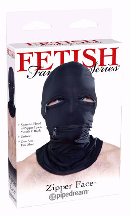 Fetish Fantasy Series Zipper Face Hood - Black