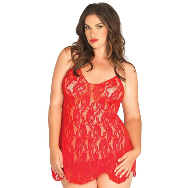 Chemise Lace Flair & G-String – Red-Leg Avenue