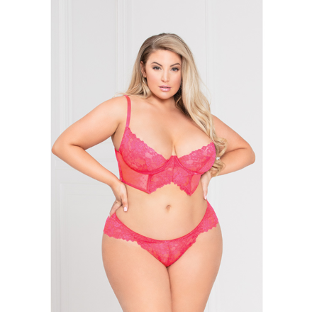 Ensemble 2pcs Dentelle Rose-STM