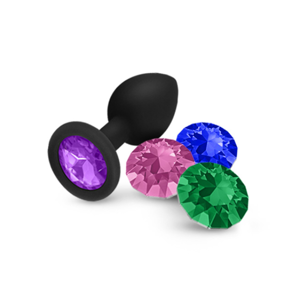 FC1 Small Silicone Plug & Jewels –blk