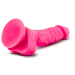 Neo - 7.5 Inch Dual Density Cock With Balls - Neon Pink