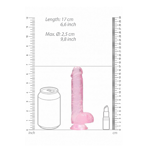 REALROCK 6" / 15 cm Realistic Dildo With Balls - Pink