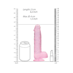 REALROCK 8" / 20 cm Realistic Dildo With Balls - Pink