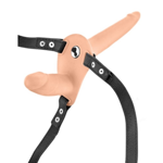 FT Vibrating Strap-On with Double Dildo Flesh
