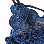 ComeOn Dear – 2pc Lace Cross Strap Sexy – Blue – Queen