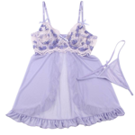 COD – Babydoll Apron Ruffle Trim Floral – Queen