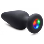 Light Up Silicone Anal Plug - Large