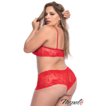 MA206X - 2PC LACE SET 1x2x Rouge