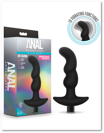 Platinum - Silicone Vibrating Prostate Massager 03 Blk