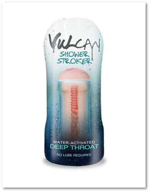 CYBERSKIN® H2O VULCAN SHOWER STROKER, DEEP THROAT