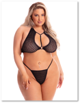 Pink Lipstick – 2pc Real Me Bralette Set Blk Queen