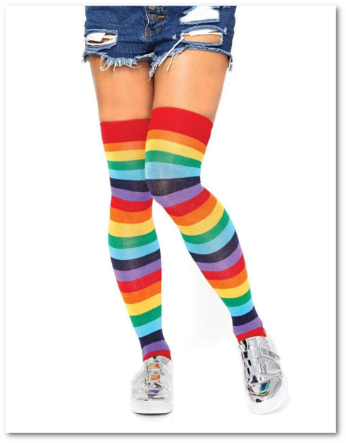 la6606 Leg Avenue – Stocking Lycra Rainbow Multicolor OS