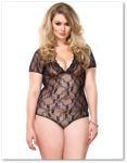 Leg Avenue- Teddy Dentelle 81327 Queen BLK