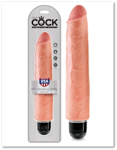 KING COCK 10" VIBRATING STIFFY WHITE FLESH 5525