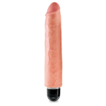 KING COCK 10" VIBRATING STIFFY WHITE FLESH 5525