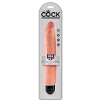 KING COCK 10" VIBRATING STIFFY WHITE FLESH 5525