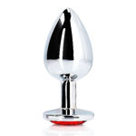 Ouch! Round Gem Butt Plug Large Ruby Red OU795