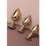 Image de Ouch! Round Gem Butt Plug  Small  Silver/Ruby Red OU793 ***RUPTURE DE STOCK***
