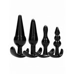 No. 80 - 4 Pièces Butt Plug Set - Black