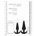 No. 80 - 4 Pièces Butt Plug Set - Black