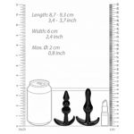 No. 80 - 4 Pièces Butt Plug Set - Black