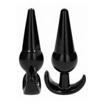 No. 80 - 4 Pièces Butt Plug Set - Black