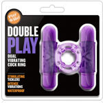 Play With Me - Double Play - Dual Vibrating Cock Ring - Purple BL-77101