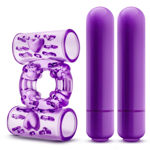 Play With Me - Double Play - Dual Vibrating Cock Ring - Purple BL-77101