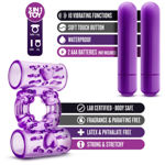 Play With Me - Double Play - Dual Vibrating Cock Ring - Purple BL-77101