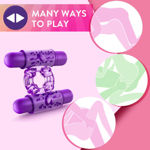 Play With Me - Double Play - Dual Vibrating Cock Ring - Purple BL-77101