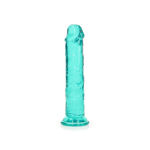 Straight Realistic Dildo with Suction Cup 7 '' Turquoise