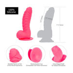 Fantasy Silicone Suction Dildo 7'' Hot Pink