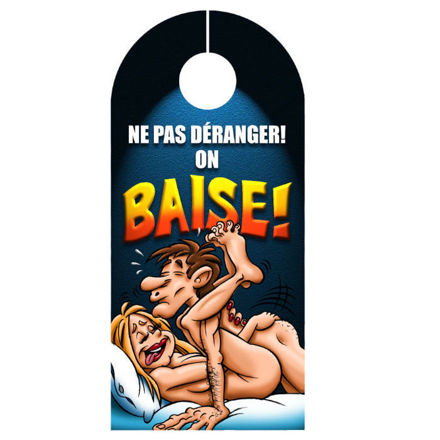 Affiche de porte ''On baise''