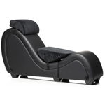 Image de Kinky Sex Chaise with Love Pillows Black