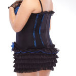 COQUETTE - CORSET 328 BLEU LARGE