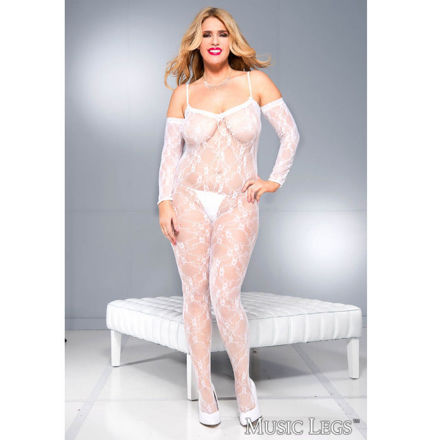 ML BODYSTOCKING LACE WHITE QUEEN