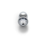 Ouch! Round Gem Butt Plug - Medium - Silver  Diamond