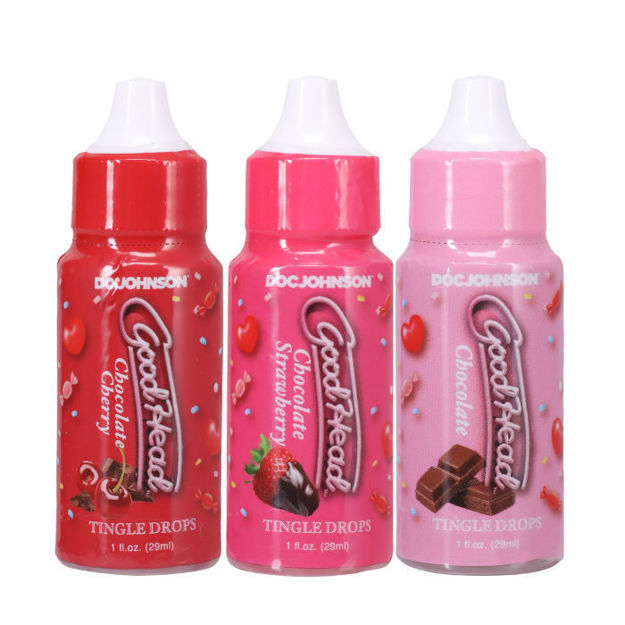 GoodHead - Tingle Drops 3 Pack 1oz. Chocolate, Chocolate Cherry, Chocolate Straw
