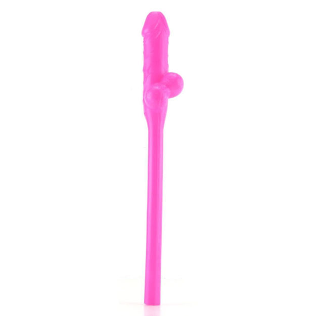 Paille Pénis Jumbo Rose